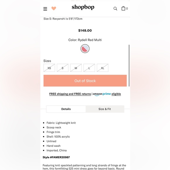 525 Fringe Dress - Picture 5 of 5